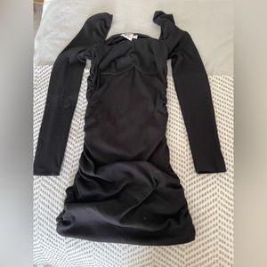 Simple black mini dress